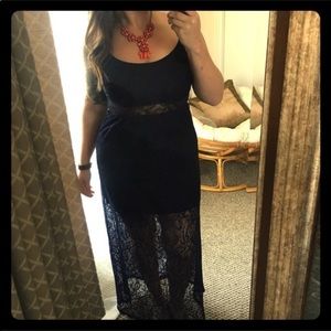 Bailey Blue Large Lace Maxi Dress